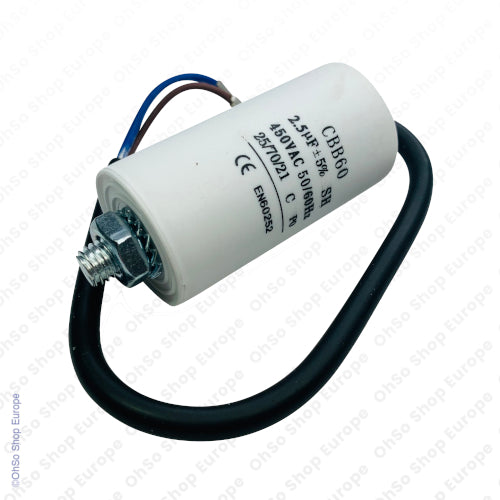 Universal Capacitor With Flylead Wire 2.5uF / 2.5 MFD 450 VAC