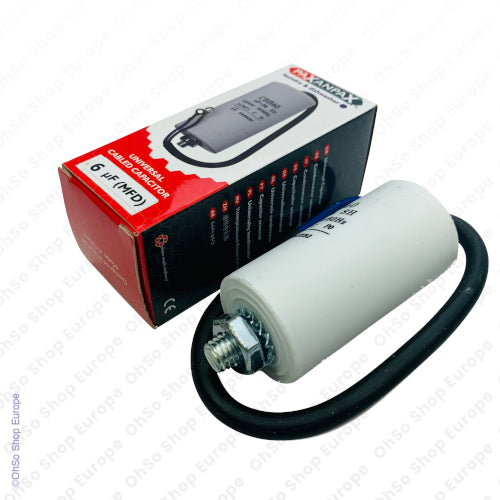 Universal Capacitor With Flylead Wire 6uF / 6 MFD 450 VAC