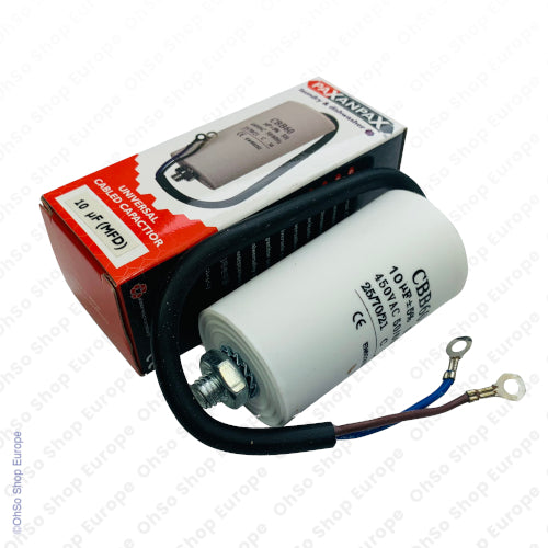Universal Capacitor With Flylead Wire 10uF / 10 MFD 450 VAC