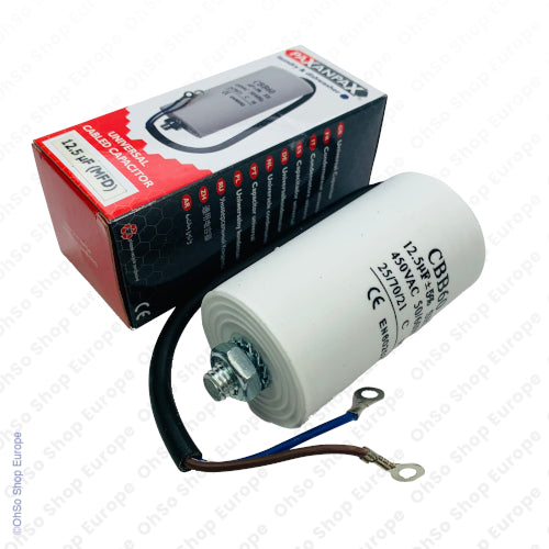 Universal Capacitor With Flylead Wire 12.5uF / 12.5 MFD 450 VAC