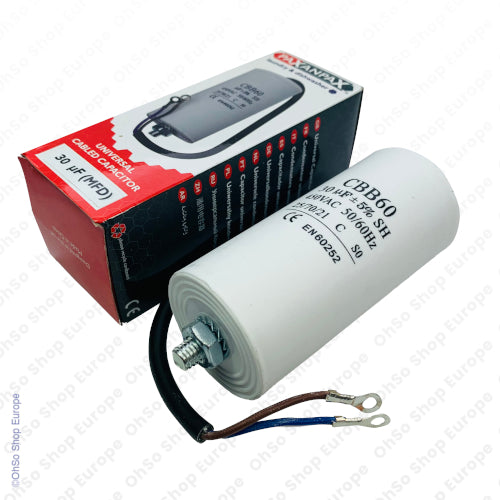 Universal Capacitor With Flylead Wire 30uF / 30 MFD 450 VAC