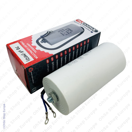 Universal Capacitor With Flylead Wire 70uF / 70 MFD 450 VAC