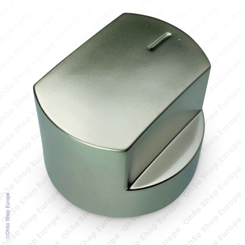 Oven Hob Knob for Stoves Cookers in Satin Silver