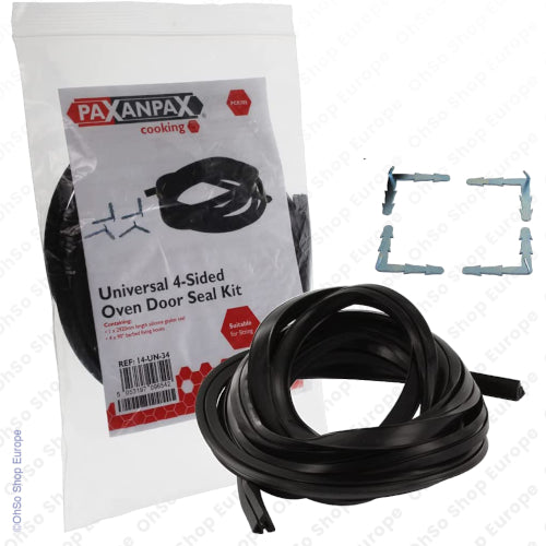 Universal 4-Sided 90° Corner Silicone Rubber Oven Door Seal Kit