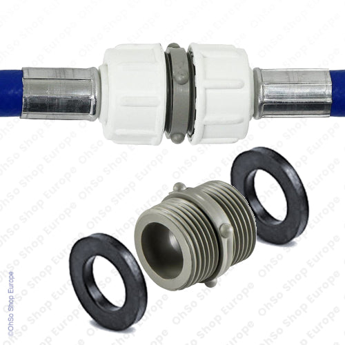 Universal 3/4" x 3/4" Threaded Inlet Hose Connector & Washers