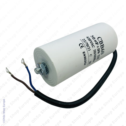 Universal Capacitor With Flylead Wire 50uF / 50 MFD 450 VAC