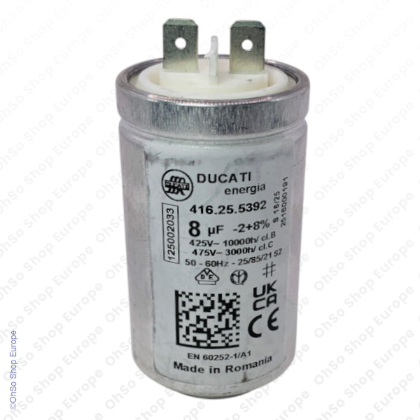 Genuine Electrolux Group Tumble Dryer Capacitor 8uF 450V 1250020334