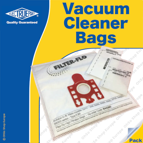 Miele F,J,M Synthetic Vacuum Cleaner Bags (Pack of 5 +2 Cut-To-Size Filters)