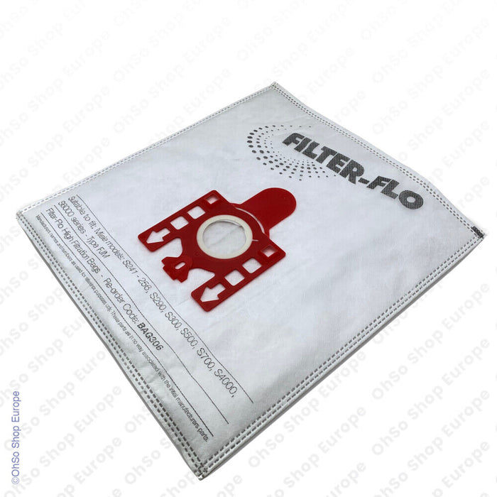 Miele F,J,M Synthetic Vacuum Cleaner Bags (Pack of 5 +2 Cut-To-Size Filters)