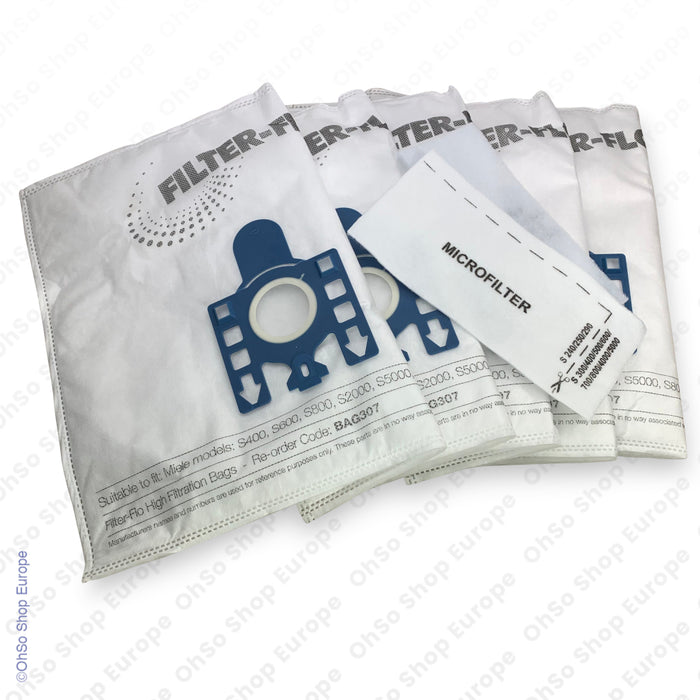 Miele G,N Synthetic Vacuum Cleaner Bags (Pack of 5 + 1 Filter Set)