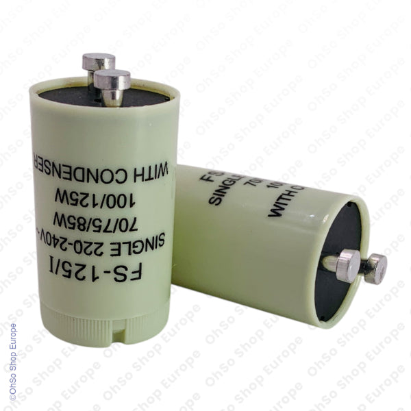 Fluorescent Tube Starter 70W-125W for 6ft & 8ft Fittings (Pack of 2) PPF125JE
