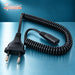 OhSo.Shop Essentials coiled shaver power lead with 2-pin Euro plug