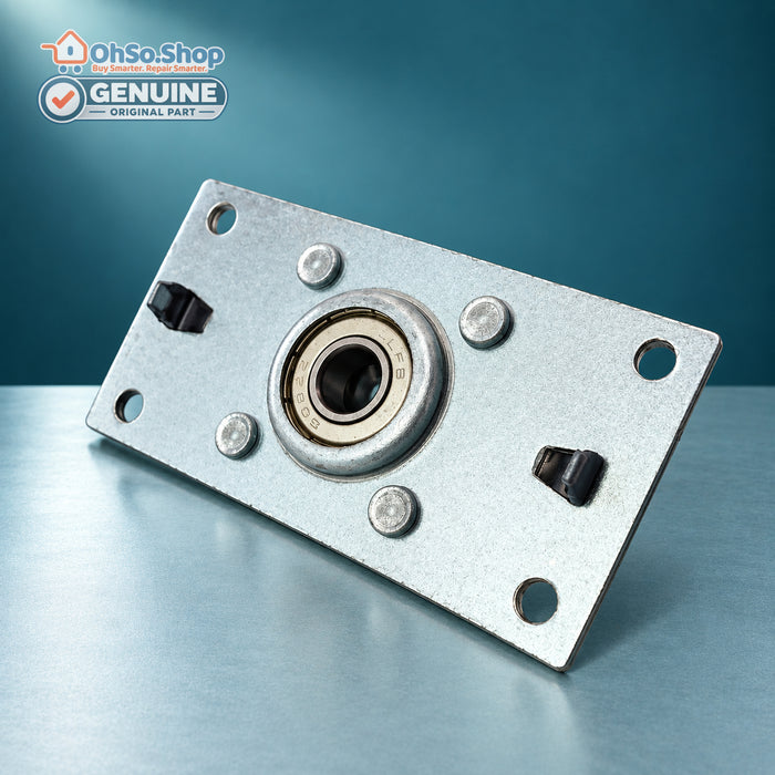 Bush Logik tumble dryer rear bearing and housing 12238200001082, angled view