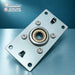 Bush Logik tumble dryer rear bearing and housing 12238200001082, portrait angled view