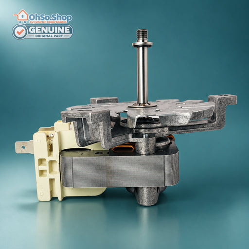 Beko 22W fan oven motor showing the spindle and side profile