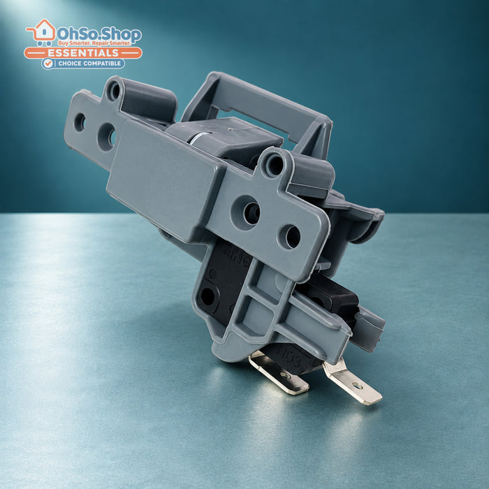 Dishwasher door lock assembly for Hotpoint, Indesit and Ariston, rear view