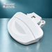 Genuine Fagor white washing machine door handle AS0008102, front view