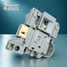 Genuine AEG Electrolux Zanussi washing machine door lock 8084553034 - angled housing view