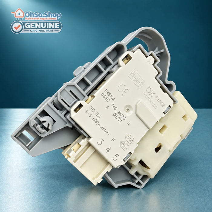 Genuine AEG Electrolux Zanussi washing machine door lock 8084553034 - rear mechanism