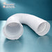 Curved flexible hose view of genuine Bush Logik tumble dryer vent hose 12138200000431