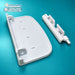 Genuine Lec 082641645 and 082644070 icebox door handle and lock hook kit – alternative rear view of both parts