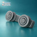 Midea 12176000013102 basket guide wheel assembly, alternate angled view