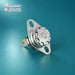 Midea 17400513000455 dryer thermostat showing mounting tabs and markings