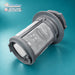 Genuine Vestel 42035214 dishwasher central micro filter, fine mesh and base detail