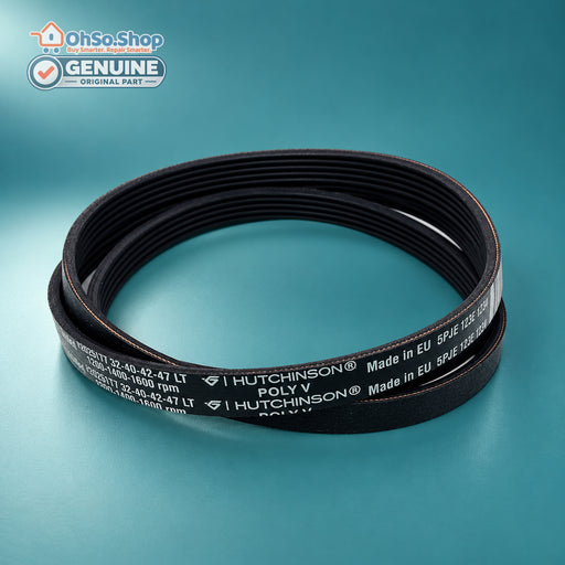 42025177 washing machine drive belt showing the ribbed inner surface