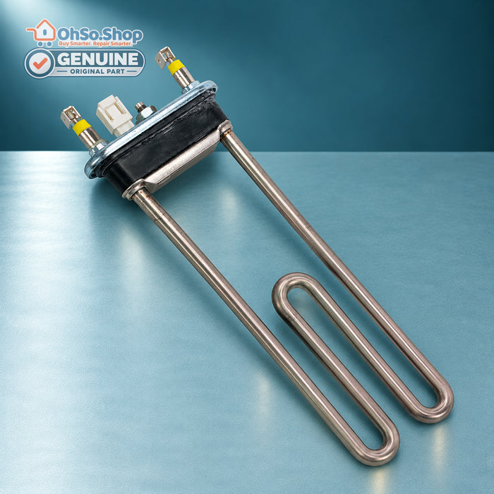 Hoover Candy 1600W washing machine heater element 41039772, full heating element view