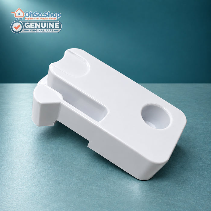 Hotpoint Indesit left-hand freezer flap stopper C00506171, angled view