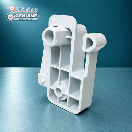 Hotpoint Indesit left-hand freezer flap stopper C00506171, underside and hinge detail