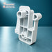 Hotpoint Indesit left-hand freezer flap stopper C00506171, underside and hinge detail