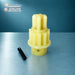 Inverted Kenwood Chef Major small pulley showing drive teeth and pin hole, with tension pin, 650350 / KW650350.