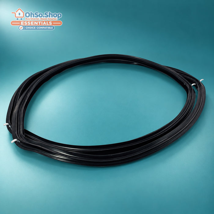 Four-sided oven door seal for AEG and Electrolux showing corner hooks