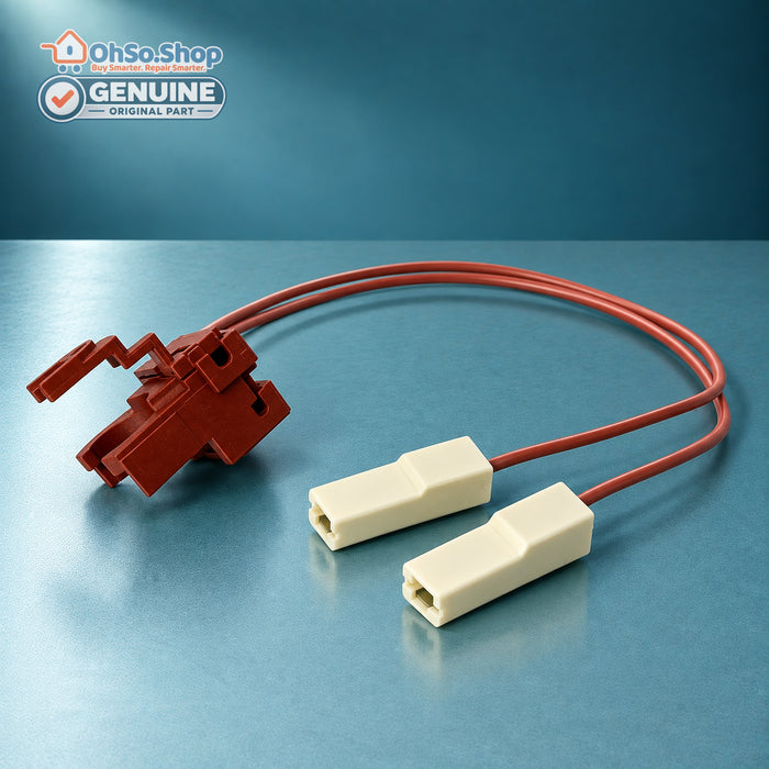 Side view of oven ignition micro switch SPIA40114 for ILVE Britannia, showing mounting clip and leads