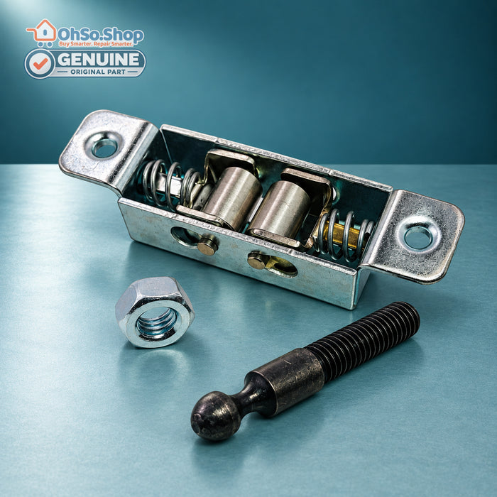 Rangemaster Leisure oven door latch kit A092046, roller catch with striker pin and nut