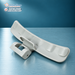 Angled front view of the genuine Samsung DC64-01524A grey door handle