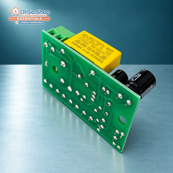 Shower pump PCB control board for Stuart Turner Monsoon and Showermate, solder-side view