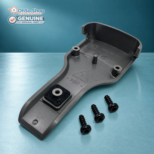 Genuine Tefal ActiFry Express handle backing plate SS-994873, underside view with screws
