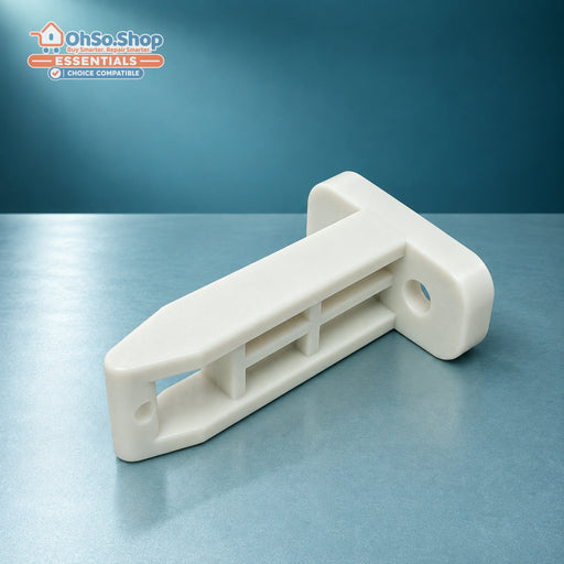 Compatible tumble dryer door catch for AEG, Electrolux and Zanussi, angled view