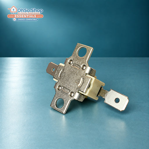 206°C 15A tumble dryer thermal fuse for Hoover Candy - underside and mounting bracket