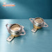 120°C 150°C tumble dryer thermostat kit for Hotpoint Indesit - undersides of both cut-outs