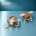 120°C 150°C tumble dryer thermostat kit for Hotpoint Indesit - alternative angle of both cut-outs