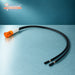 Orange amber 9mm indicator lamp with 220mm wire leads – complete lamp and leads