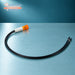Orange amber 9mm indicator lamp with 220mm wire leads – side view with both leads