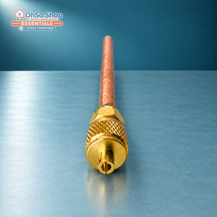 Universal 6mm Schrader access valve for fridge freezer refrigeration - valve end detail