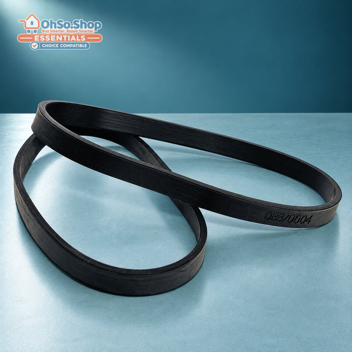 Pack of 2 vacuum brush bar belts for Hoover TurboPower 2 and 3, belt profile detail