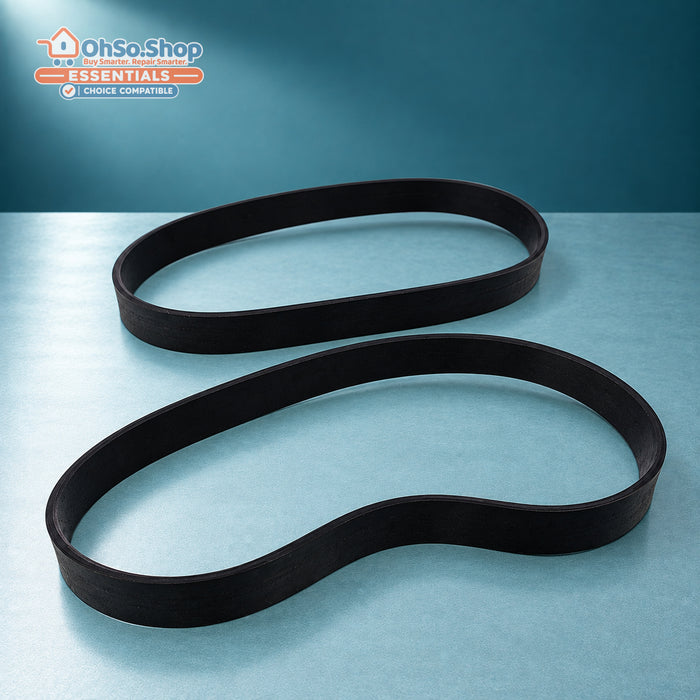 Pack of 2 vacuum cleaner drive belts for Vax, Dirt Devil and Morphy Richards, flat view