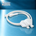 Two Vestel 47018037 dishwasher hinge ropes coiled together showing both anchor brackets